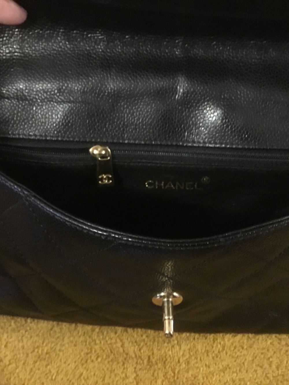 Chanel Black Bag with Gold Chain with Chanel Box - Picture 9 of 16